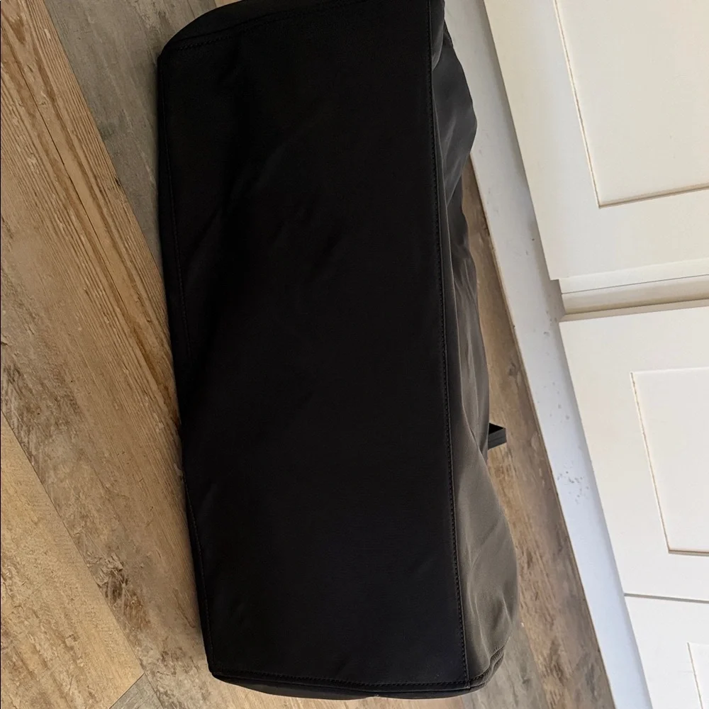 kate spade Black Nylon Travel Duffle with Gold Plaque